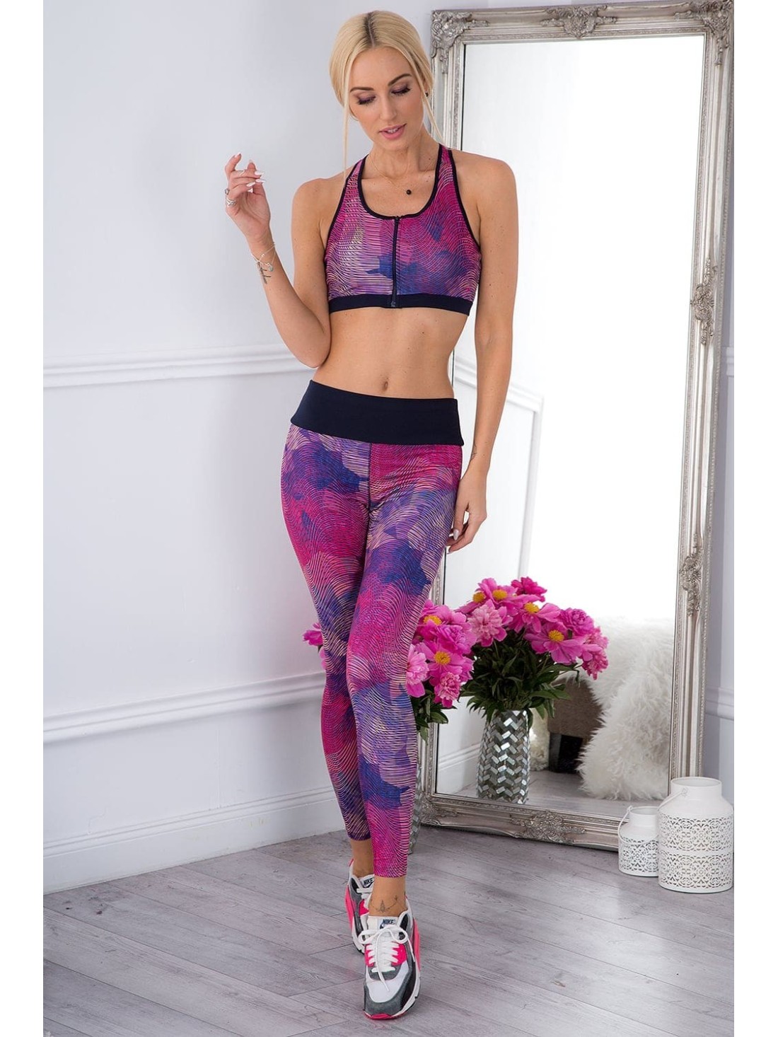 Rosa und lila Sportleggings H0011 – Online-Shop – Boutique